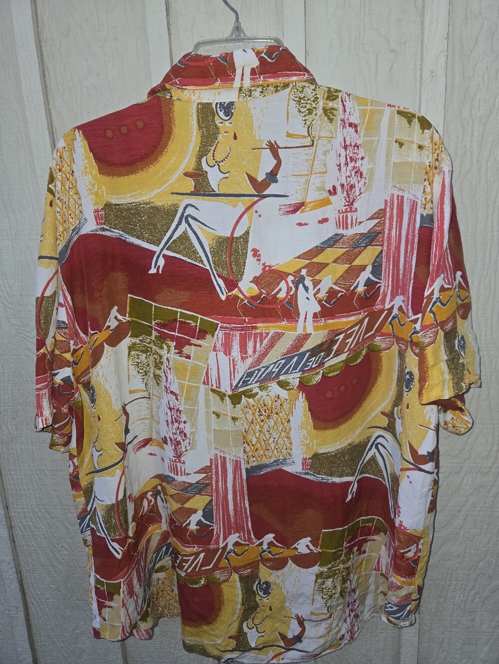 Vintage 80s/90s Made in West Germany Abstract Art Print Resort Shirt - Size L/XL
